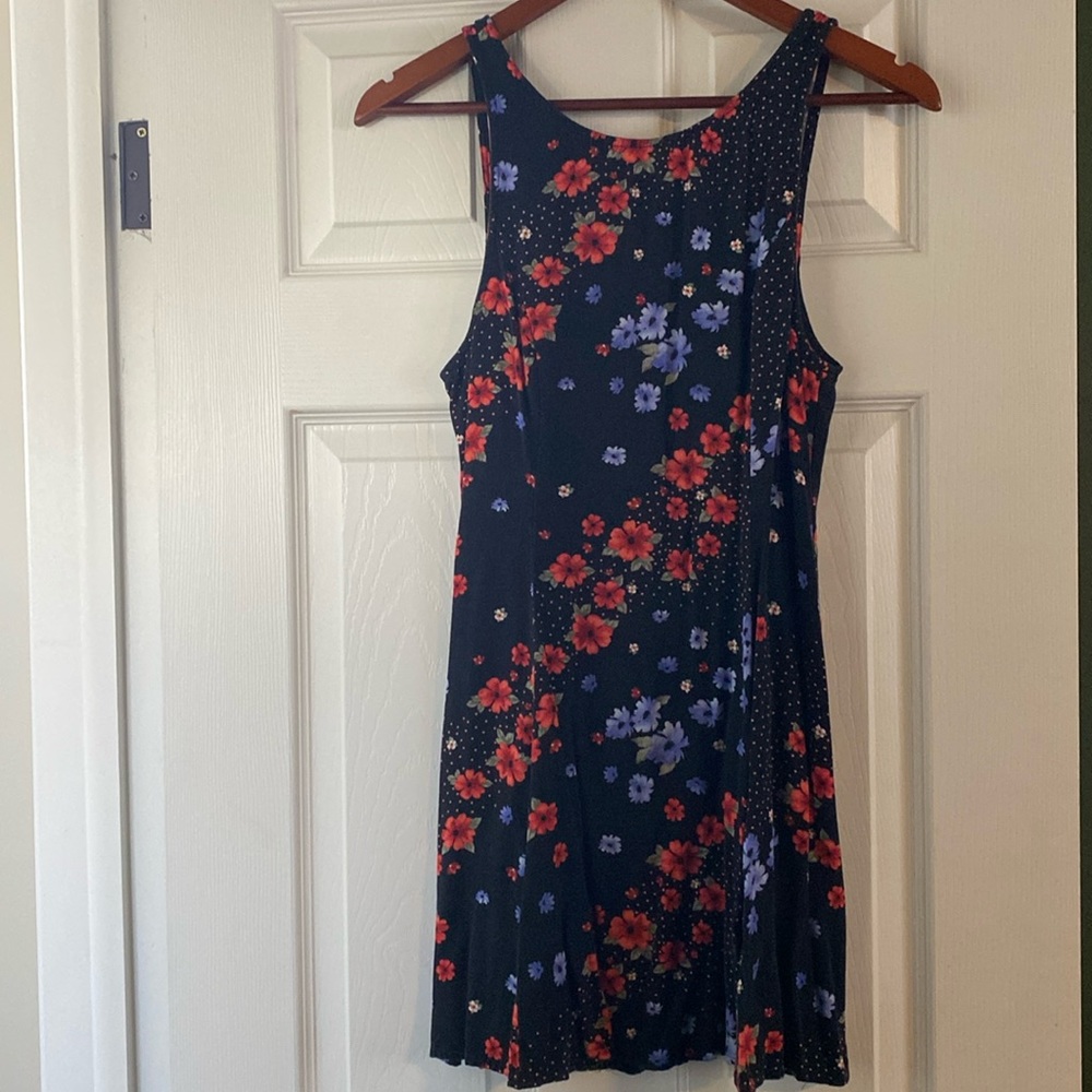 Forever 21 - Backless Black Floral Dress - Size Small
